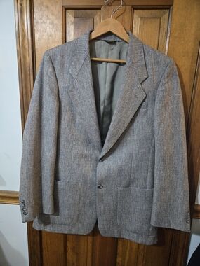 Textured Gray Tweed Men's Blazer - Tailored Sport Coat